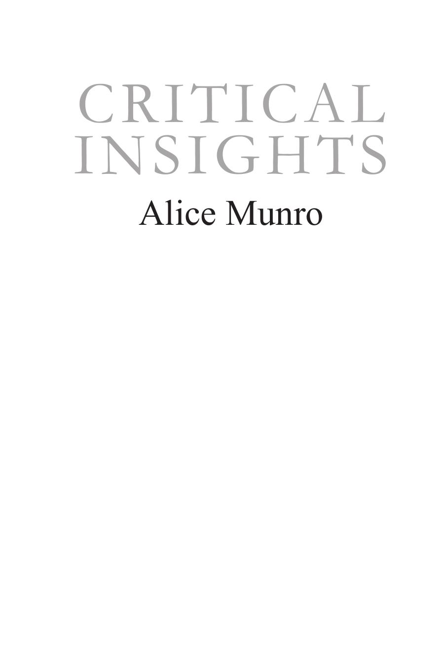 Alice Munro Charles Edward May
