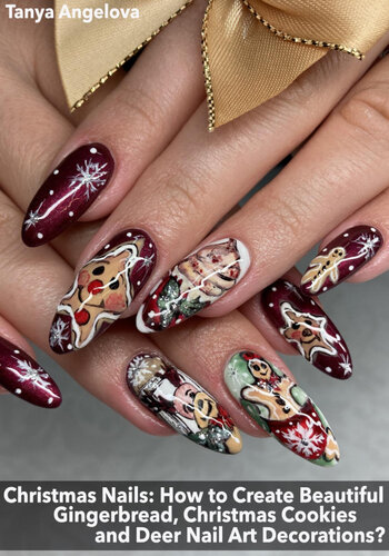Christmas Nails How To Create Beautiful Gingerbread Christmas Cookies And Deer Nail Art Decorations Tanya Angelova