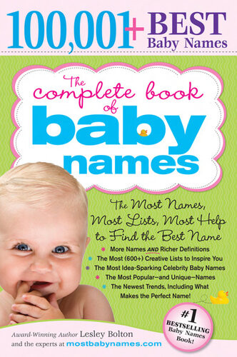 The Complete Book Of Baby Names The Most Names 100001 Most Unique Names Most Ideagenerating Lists 600 And The Most Help To Find The Perfect Name Lesley Bolton