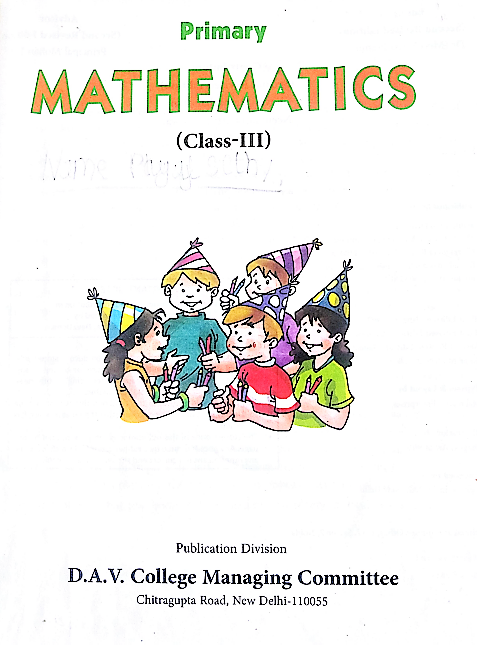 Mathematics For 3 2022th Edition Dav School