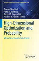 Highdimensional Optimization And Probability With A View Towards Data Science Ashkan Nikeghbali