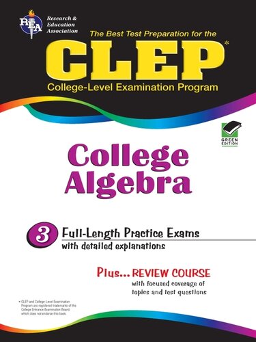 Clep College Algebra Editors Of Rea