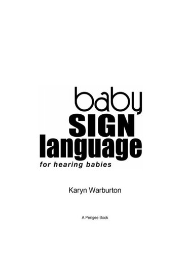 Baby Sign Language Karyn Warburton