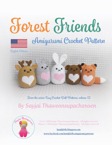 Forest Friends Amigurumi Crochet Pattern Sayjai Thawornsupacharoen