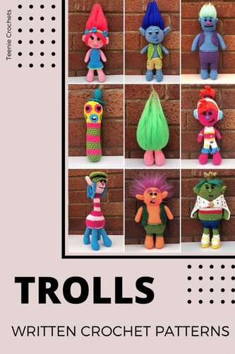 Trolls Written Crochet Pattern Teenie Crochets
