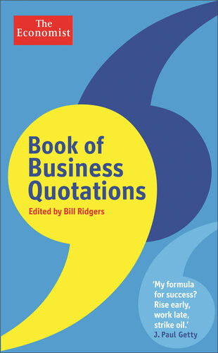 The Economist Book Of Business Quotations Bill Ridgers