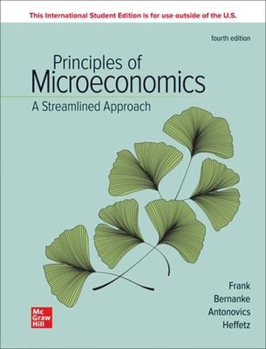 Principles Of Microeconomics A Streamlined Approach 4e Ise 4thise Robert H Frank