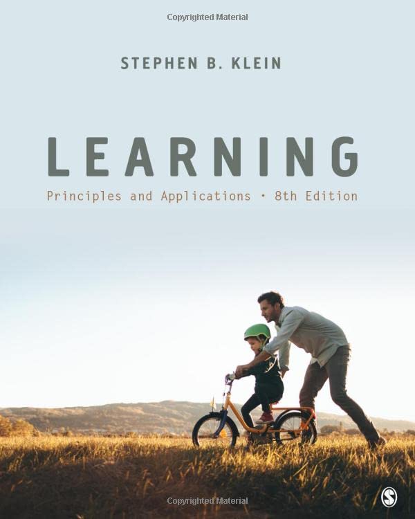 Learning Principles And Applications 8th Edition Stephen B Klein