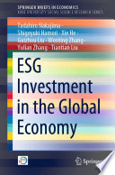 Esg Investment In The Global Economy Tadahiro Nakajima Shigeyuki Hamori