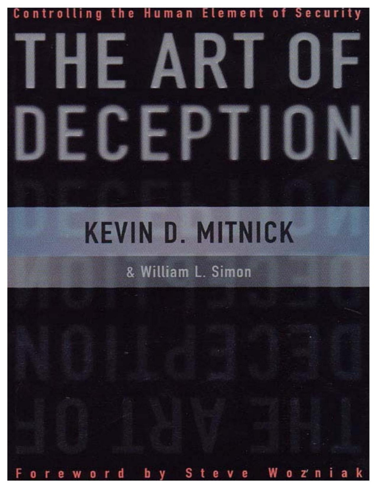 The Art Of Deception Controlling The Human Element Of Security Kevin D Mitnick William L Simon