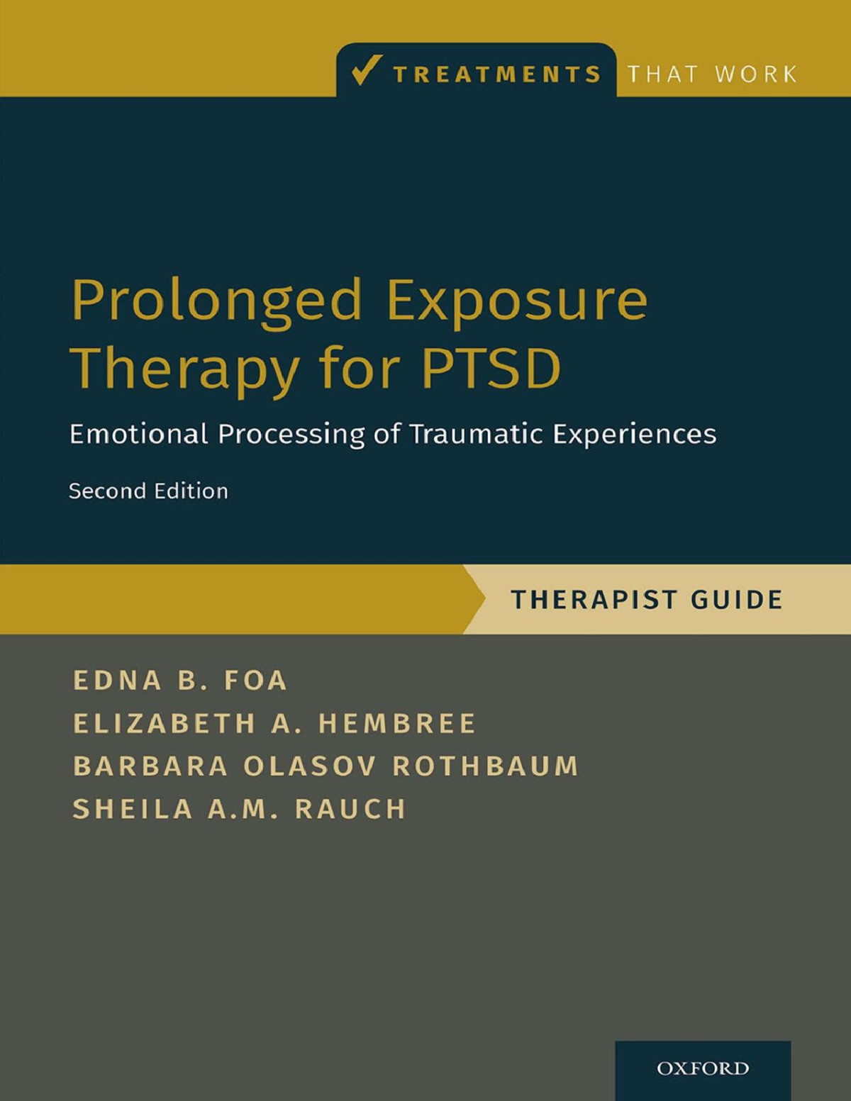 Prolonged Exposure Therapy For Ptsd Therapist Guide 2nd Ed 2nd Edition Edna Foa
