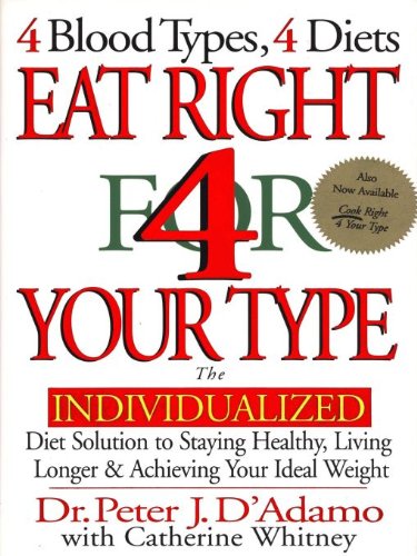 Eat Right 4 Your Type Peter J Dadamo