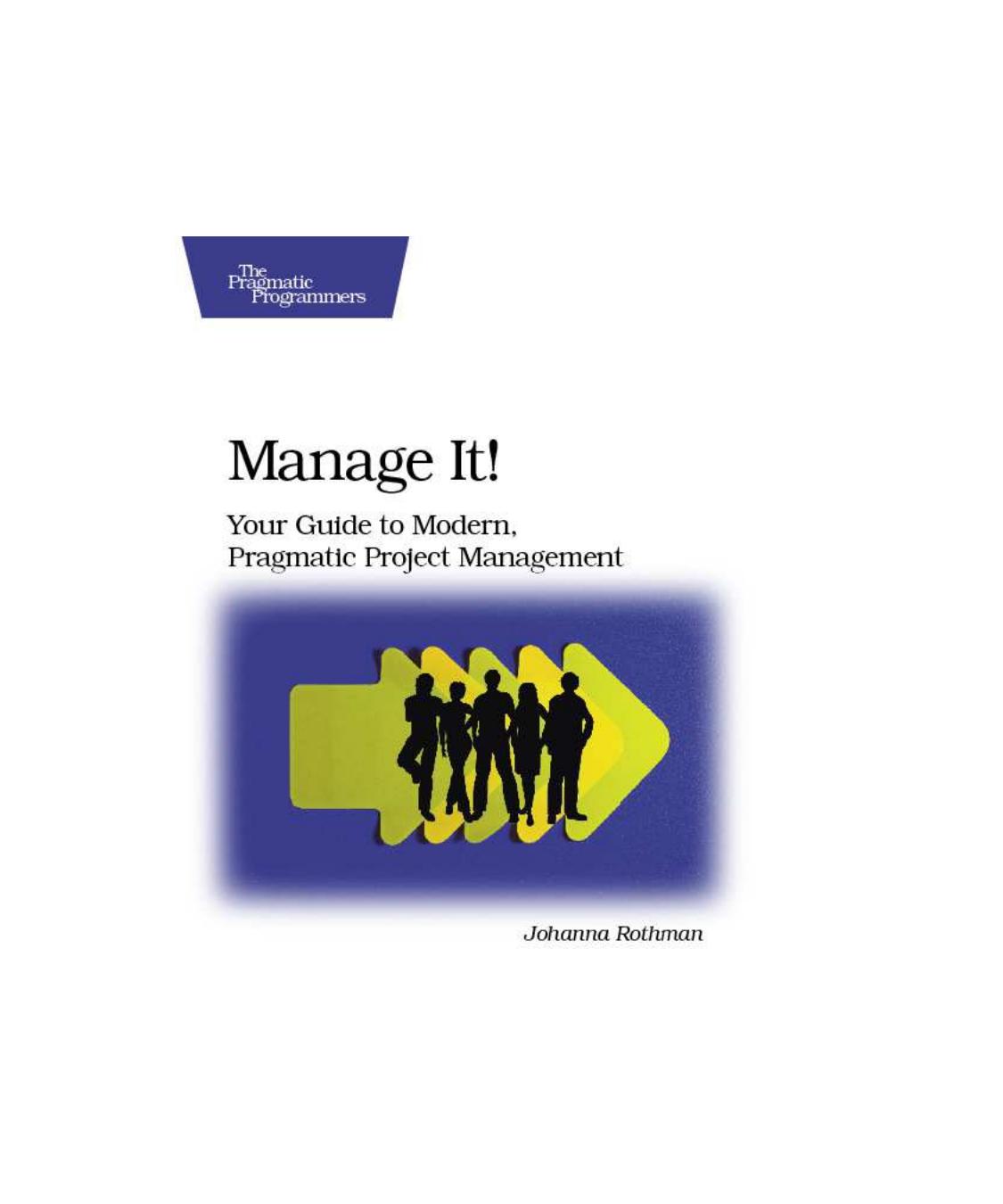 Manage It Johanna Rothman