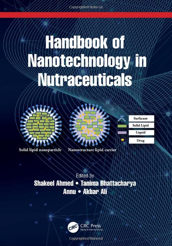 Handbook Of Nanotechnology In Nutraceuticals 1st Edition Edited By Shakeel Ahmed