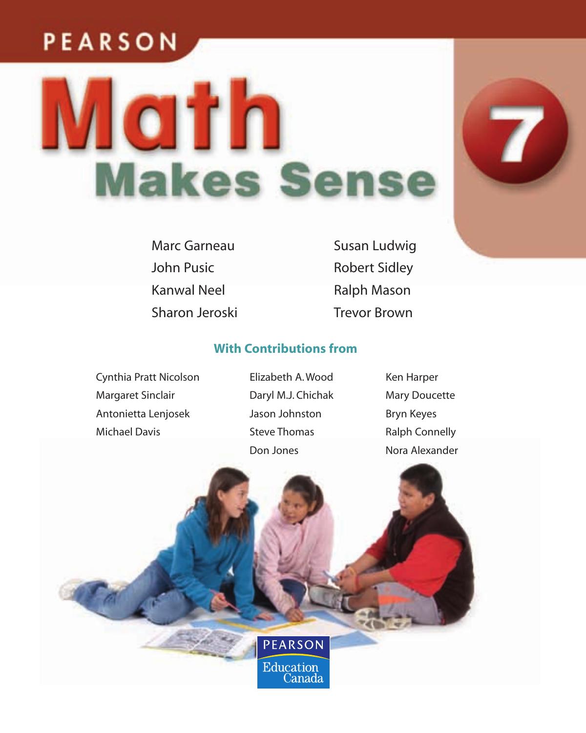 Math Make Sense Grade 7 Math Book Pearson