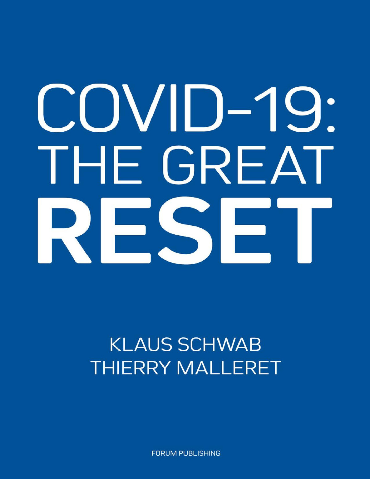 Covid19 The Great Reset Klaus Schwab Thierry Malleret