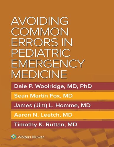 Avoiding Common Errors In Pediatric Emergency Medicine 1st Edition Aaron Leetch