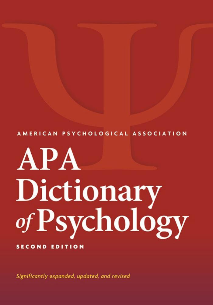 Apa Dictionary Of Psychology 2 Gary R Vandenbos American Psychological Association