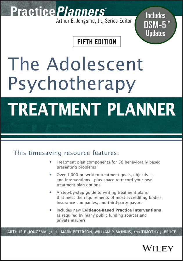 The Adolescent Psychotherapy Treatment Planner 5th Ed 5th Edition Arthur E Jongsma