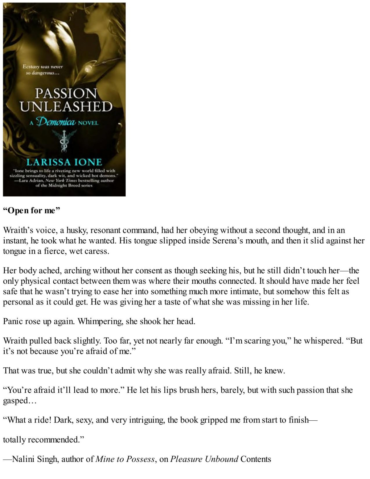 Passion Unleashed Larissa Ione