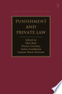 Punishment And Private Law 1st Edition Elise Bant Wayne Courtney