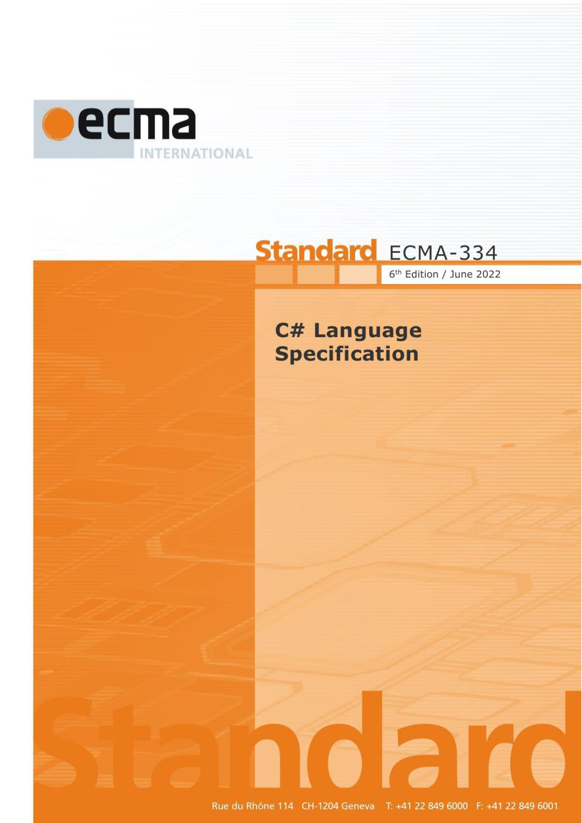 C Language Specification Ecma334 6th Edition June 2022 6th Edition Ecma Patrick Charollais