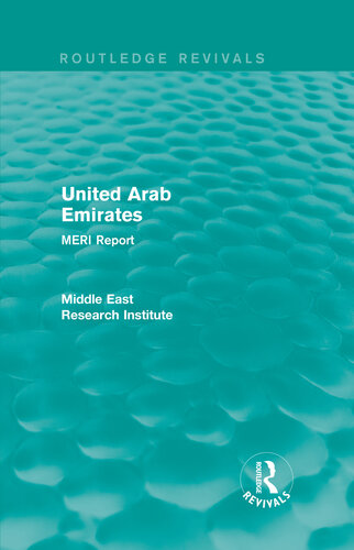 United Arab Emirates Routledge Revival Middle East Research Institute