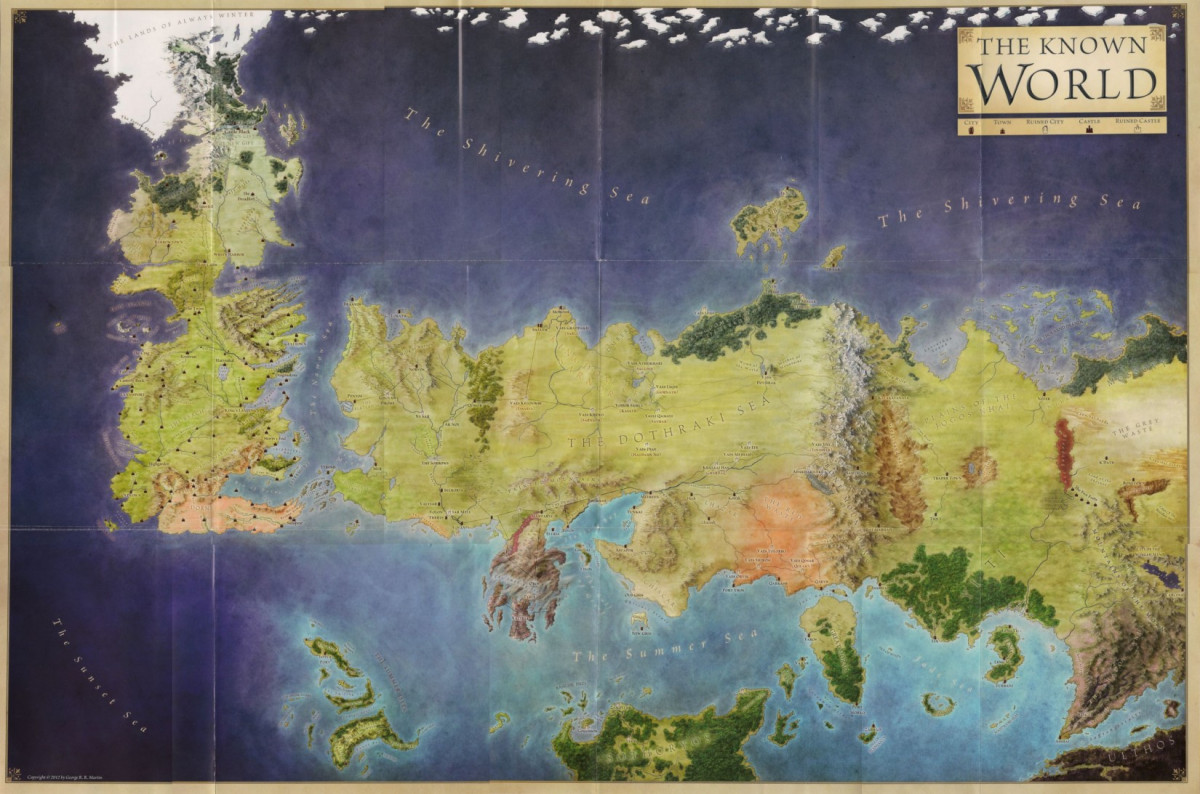 The Lands Of Ice And Fire George R R Martin Jonathan Roberts