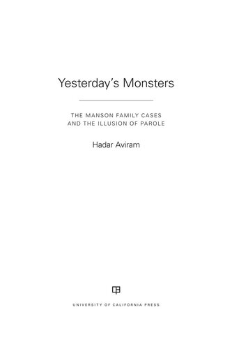 Yesterdays Monsters Prof Hadar Aviram