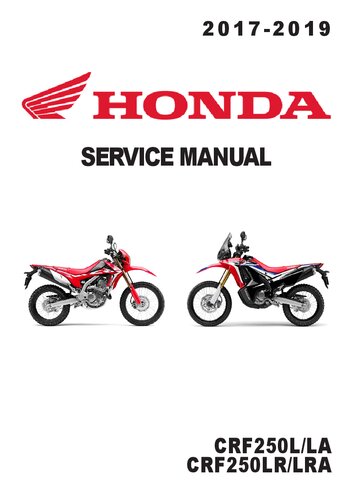 Honda Crf250llalrlrarallye 20172020 Service Manual Honda