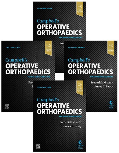 Campbells Operative Orthopaedics 4volume Set 14th Edition Frederick M Azar
