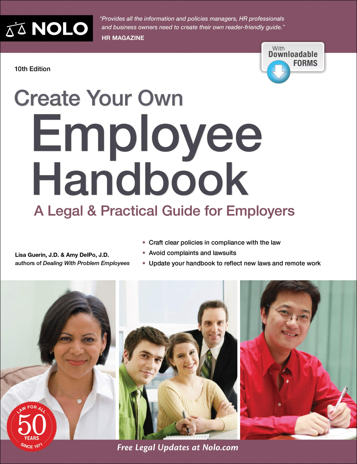 Create Your Own Employee Handbook A Legal Practical Guide For Employers 10th Lisa Guerin