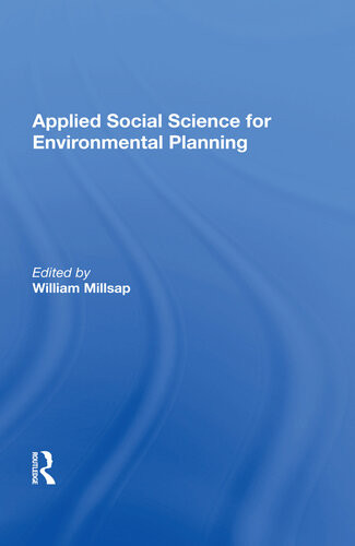 Applied Social Science For Environmental Planning William Millsap