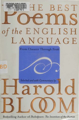 The Best Poems Of The English Language Bloom H