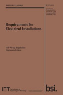 Requirements For Electrical Installations Iet Wiring Regulations 18th Ed Bs 76712018a22022 182 The Institution Of Engineering And Technology