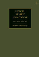 Judicial Review Handbook Michael Fordham The Hon Sir Michael Fordham