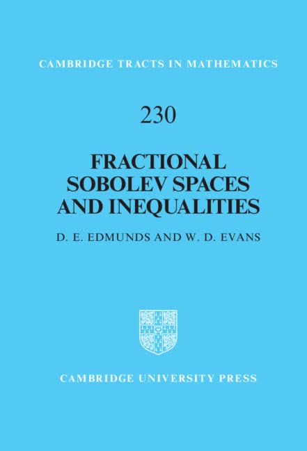Fractional Sobolev Spaces And Inequalities D E Edmunds W D Evans