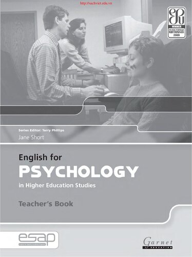 English For Psychology In Higher Education Studies Teachers Book 1st Edition Jane Short