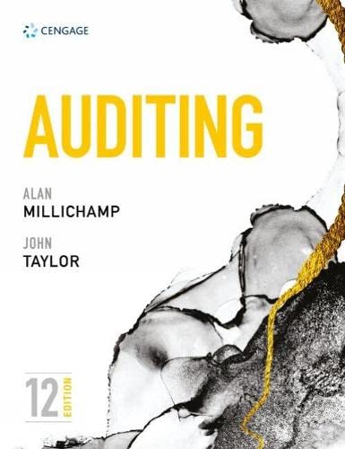 Auditing 12th Edition Alan Millichamp John Taylor