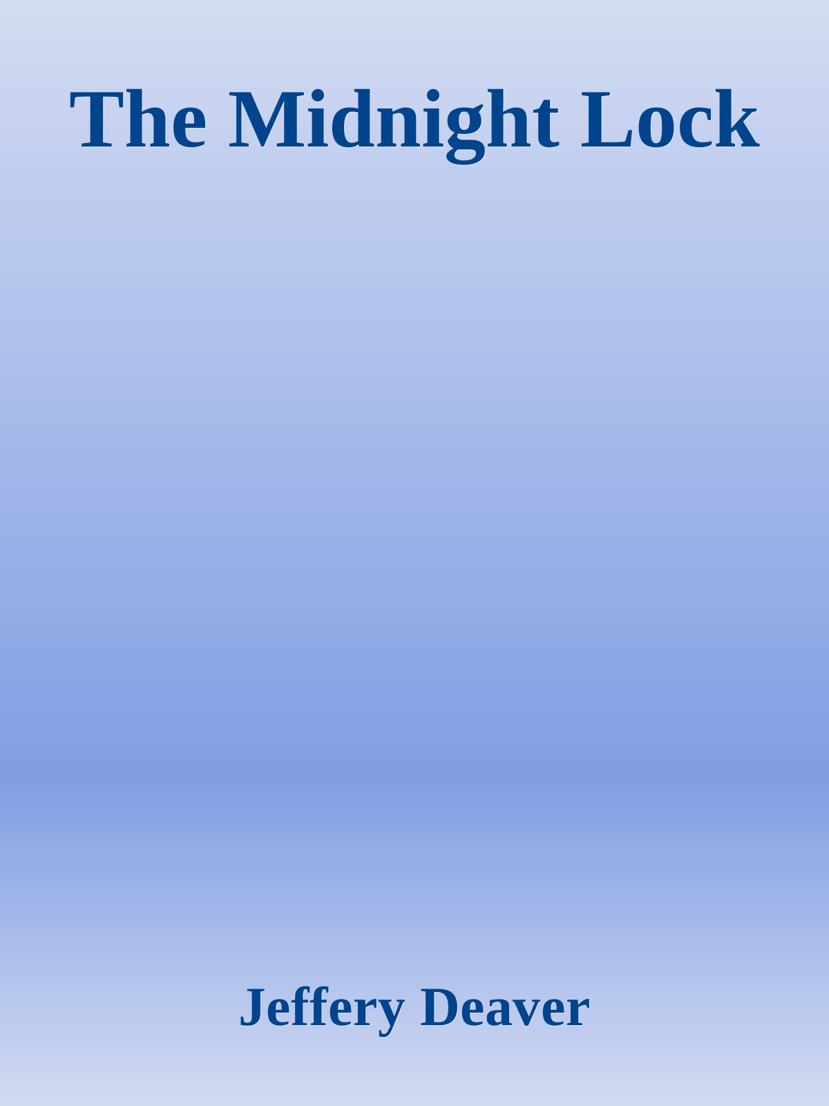 The Midnight Lock Jeffery Deaver