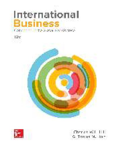 International Business Competing In The Global Marketplace Charles Wl Hill G Tomas M Hult