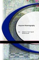 Assyrian Historiography Albert Ten Eyck Olmstead