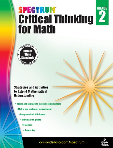 Spectrum Critical Thinking For Math Grade 2 Spectrum