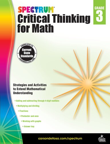 Spectrum Critical Thinking For Math Grade 3