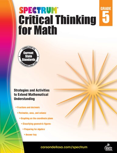 Spectrum Critical Thinking For Math Grade 5