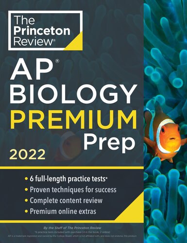 Princeton Review Ap Biology Premium Prep 2022 6 Practice Tests Complete Content Review Strategies Techniques The Princeton Review