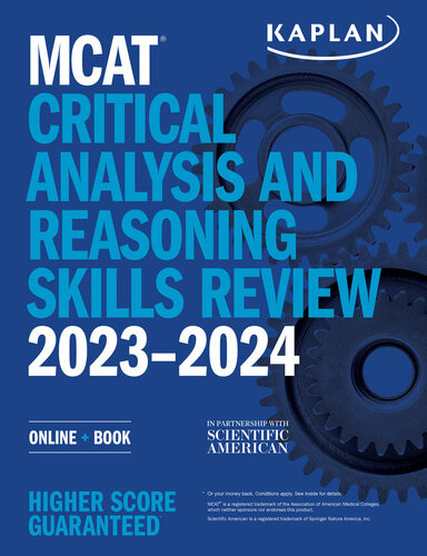 Mcat Critical Analysis And Reasoning Skills Review 20232024 Online Book Kaplan Test Prep