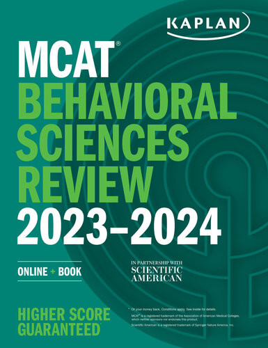 Mcat Behavioral Sciences Review 20232024 Online Book Kaplan Test Prep