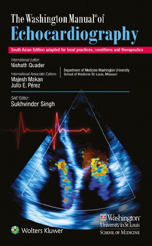 The Washington Manual Of Echocardiography South Asian Edition 1st South Asian Edition Sukhvinder Singh