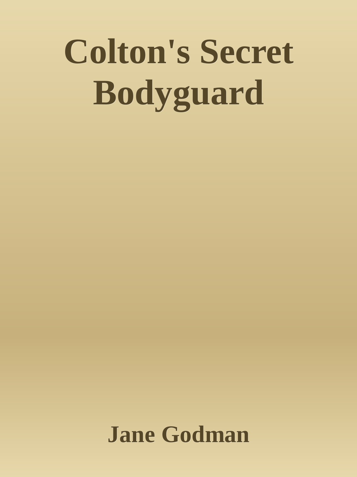 Coltons Secret Bodyguard Jane Godman